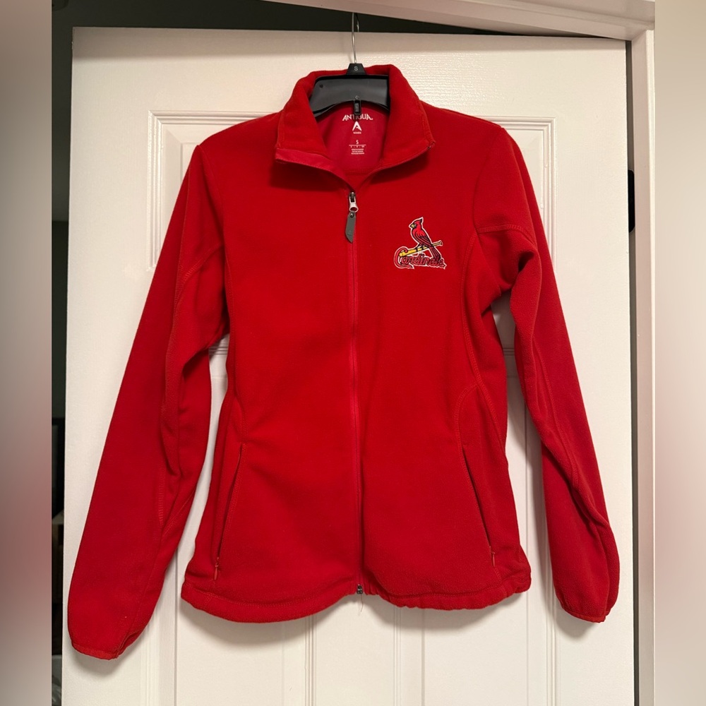 St. Louis Cardinals fleece zip up jacket. Size small